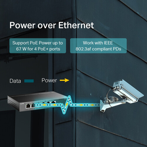 TP-Link TL-SF1006P 6-Port 10/100 Mb/s PoE+ Compliant Unmanaged Switch