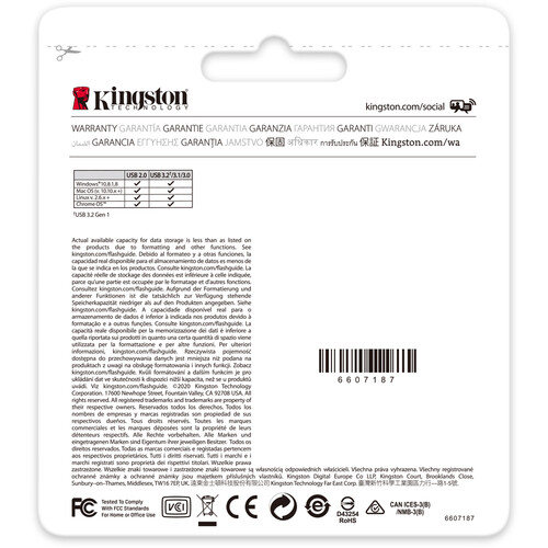 Kingston 256GB DataTraveler Kyson USB 3.2 Gen 1 Flash Drive