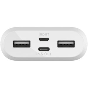 Belkin Boost Charge Multi-Port Power Bank (10,000mAh, White)