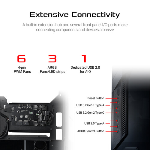 ASUS Republic of Gamers Z11 Mini-ITX/DTX RGB Mid-Tower Case