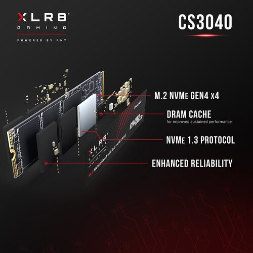 PNY Technologies CS3040 XLR8 4TB M.2 NVMe SSD
