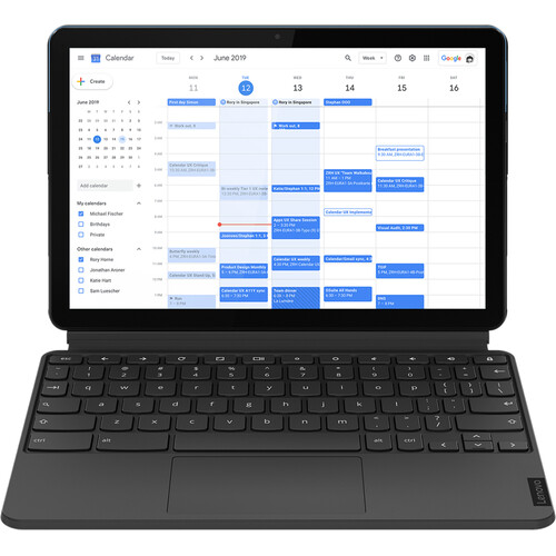 Lenovo 10.1" IdeaPad Duet 64GB Multi-Touch 2-in-1 Chromebook (Ice Blue & Iron Gray)
