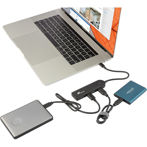 Xcellon 4-Port Slim USB 3.1 Gen 1 Type-C Hub