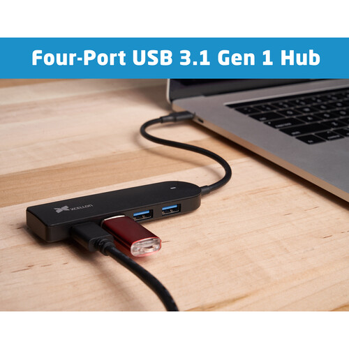 Xcellon 4-Port Slim USB 3.1 Gen 1 Type-C Hub