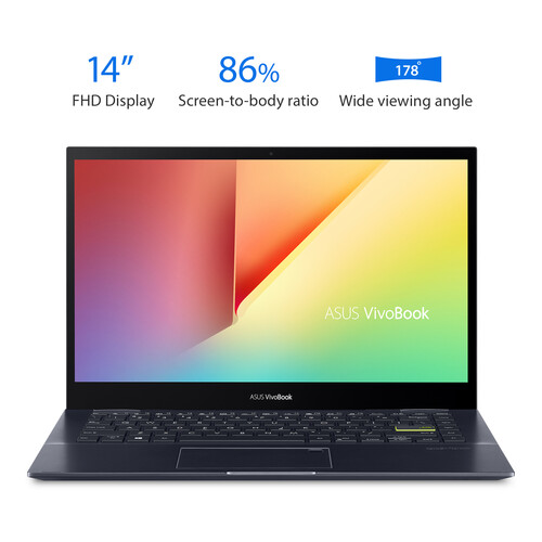 ASUS 14" VivoBook Flip 14 TM420UA Multi-Touch 2-in-1 Laptop (Bespoke Black)