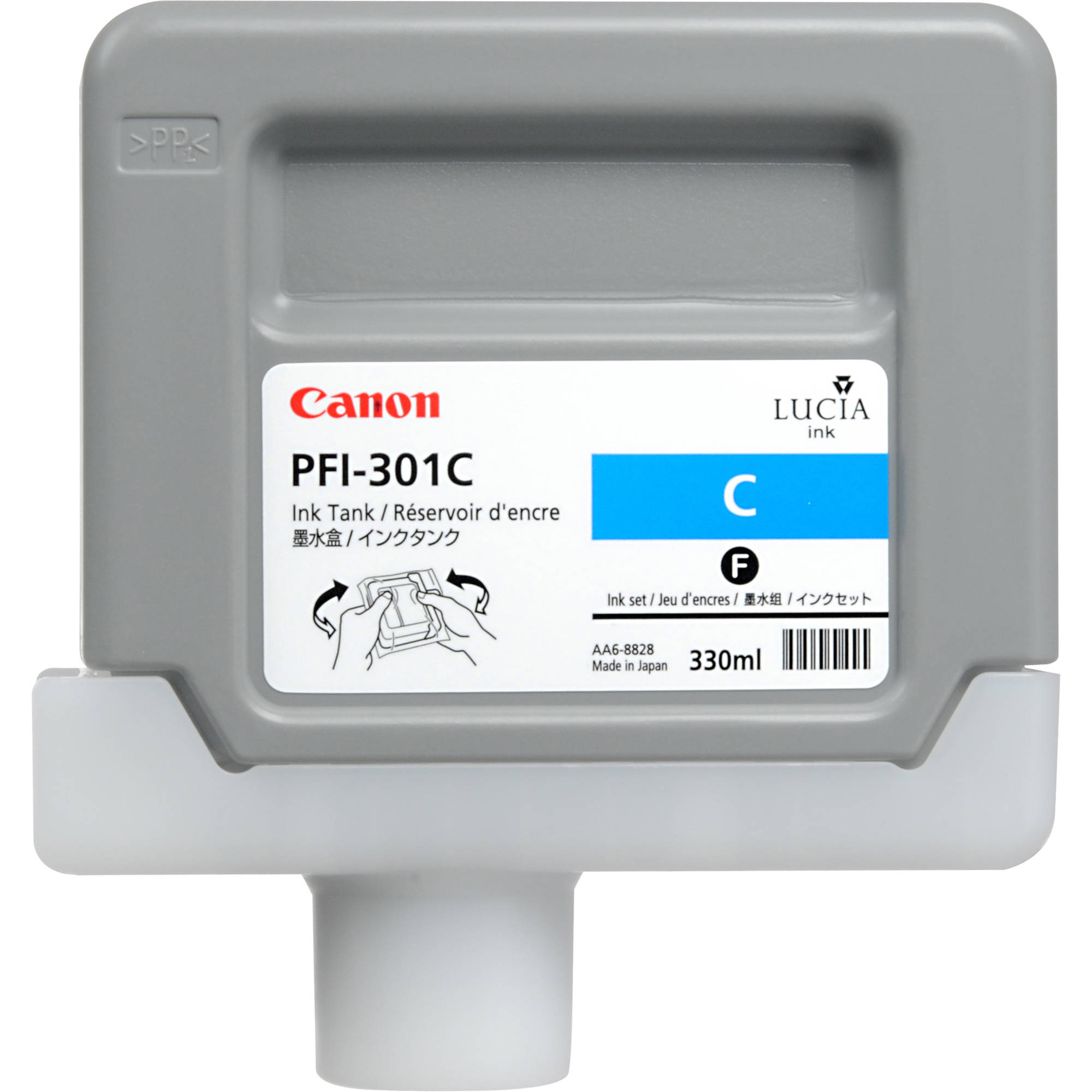 Canon PFI-301C Cyan Ink Tank (330mL)