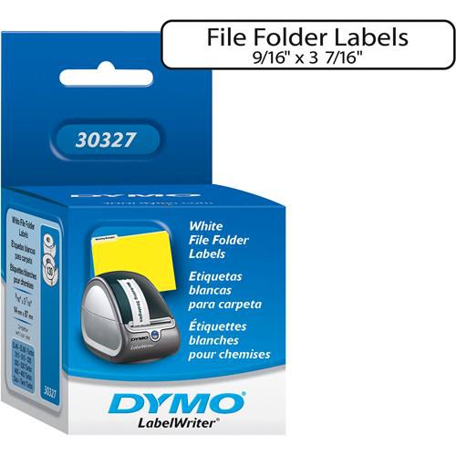 Dymo White 1-Up File Folder Labels (9/16 x 3 7/16")