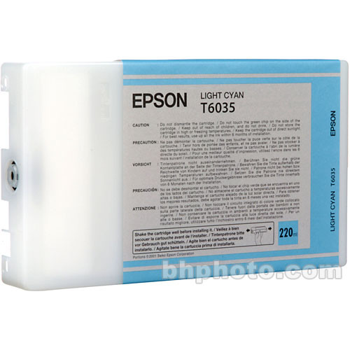 Epson T603500 Light Cyan UltraChrome K3 Ink Cartridge (220 ml)