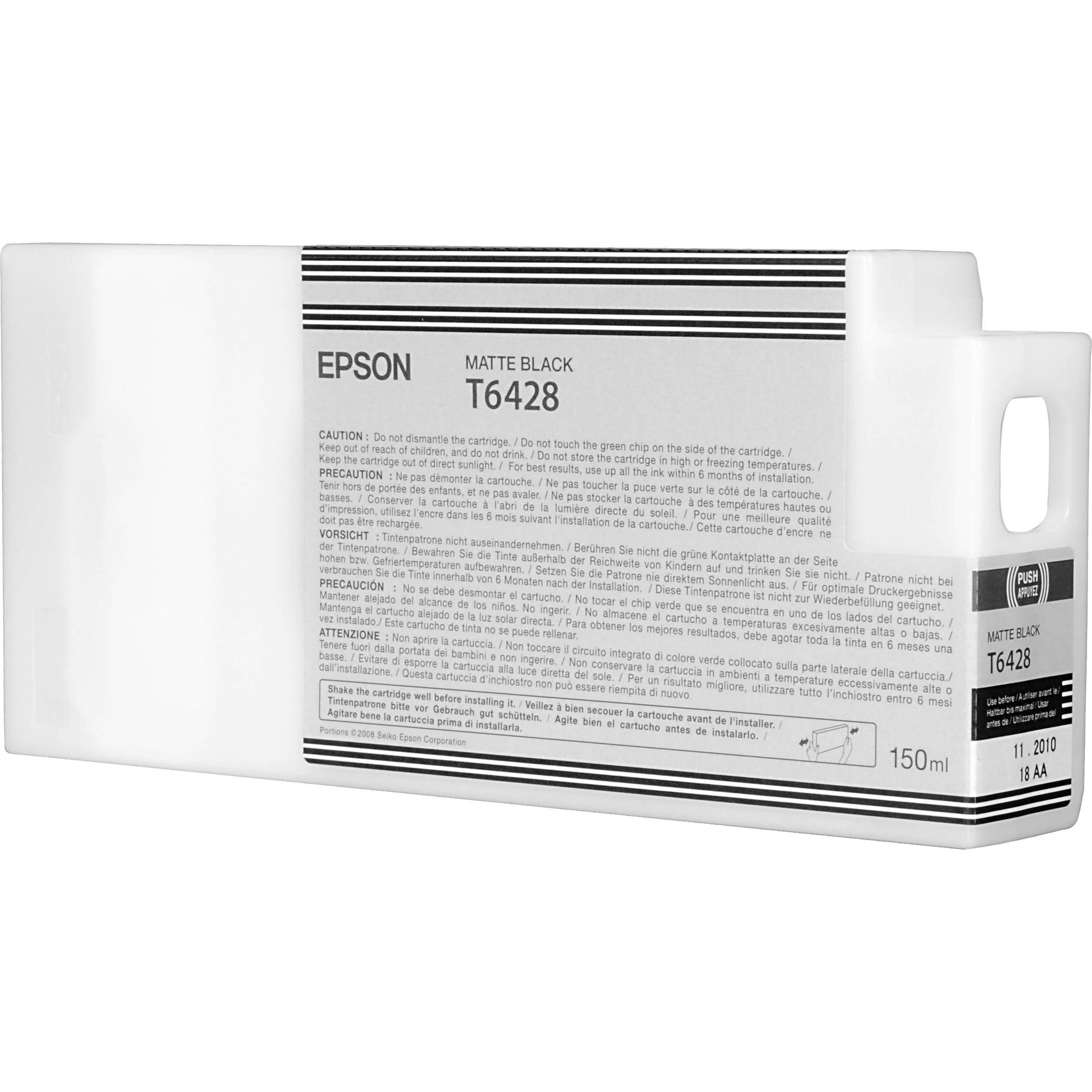 Epson T642800 Ultrachrome HDR Ink Cartridge: Matte Black (150ml)