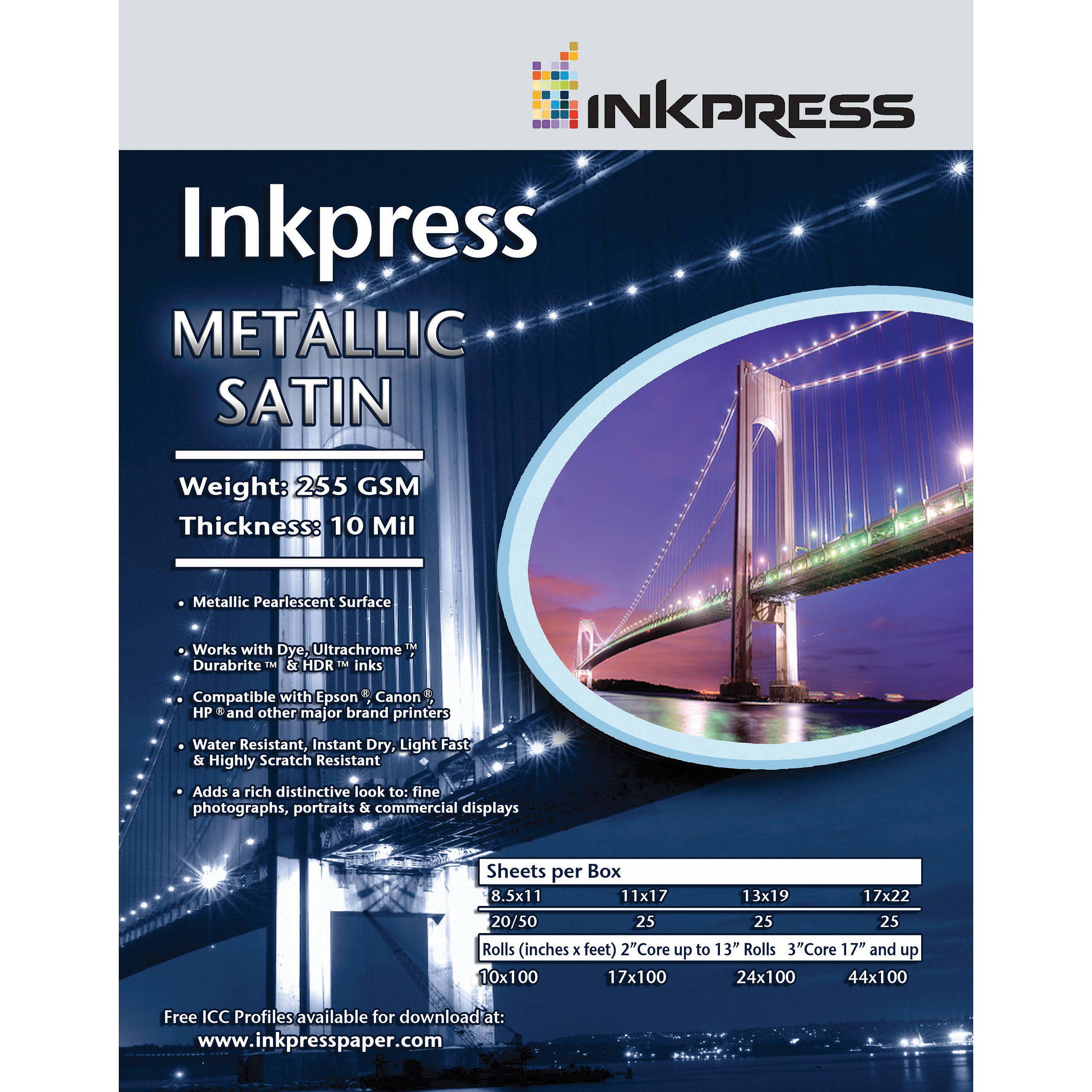 Inkpress Media Metallic Satin Paper (8.5x11" - 5 Sheets)