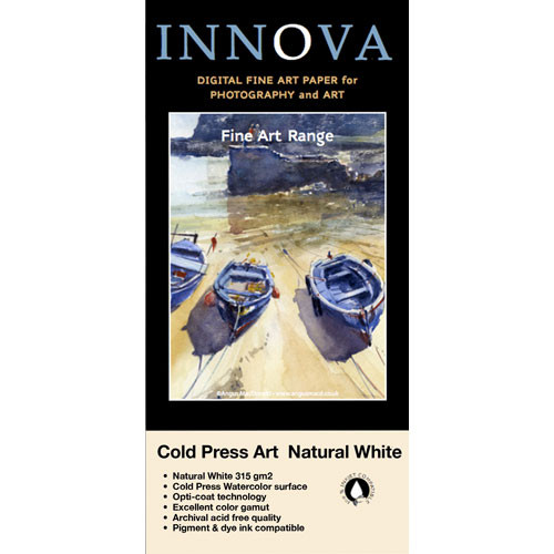 Innova Cold Press Rough Textured Natural White Paper (4x6", A6, 100 Sheets)