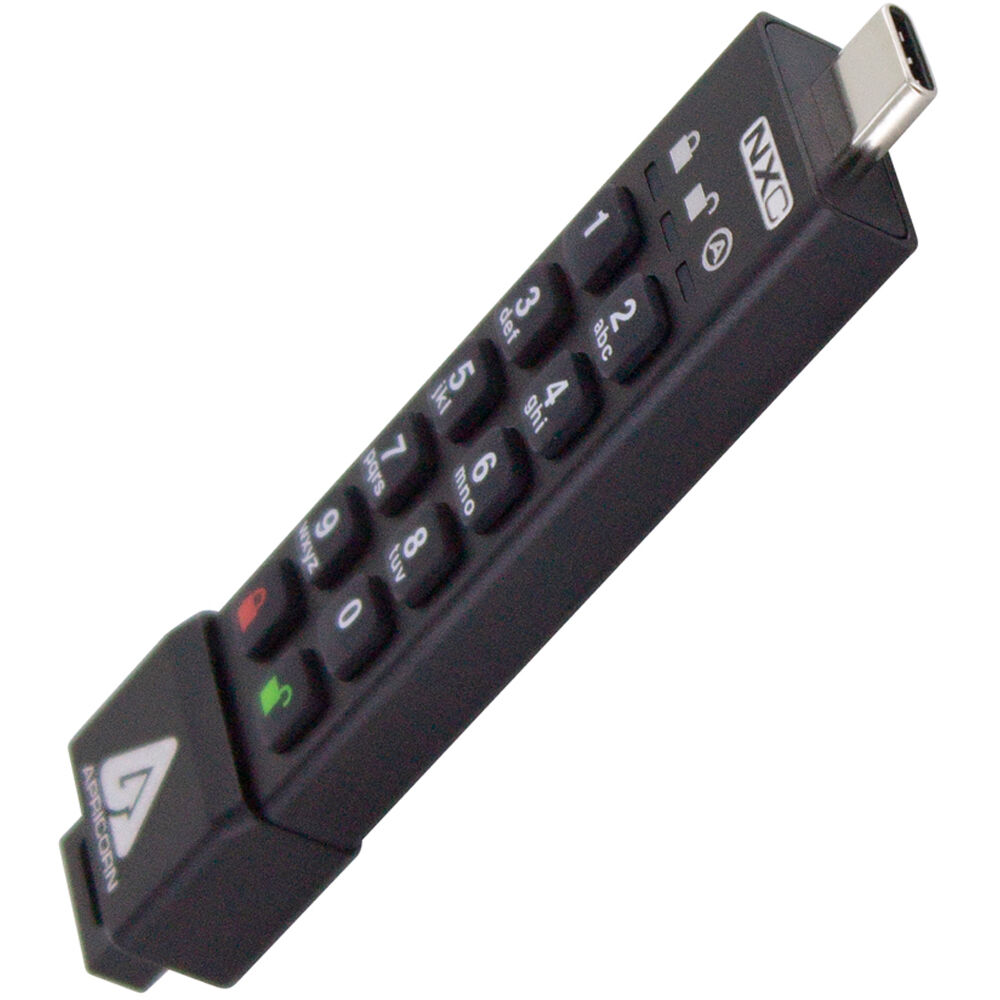 Apricorn 64GB Aegis Secure Key 3NXC Encrypted USB Type-C Flash Drive