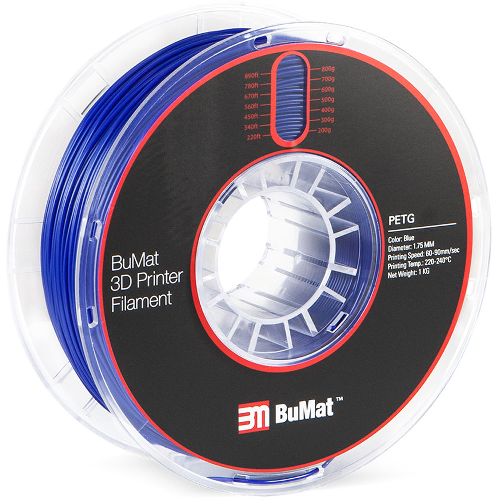 BuMat 1.75mm PETG Filament (1kg, Blue)