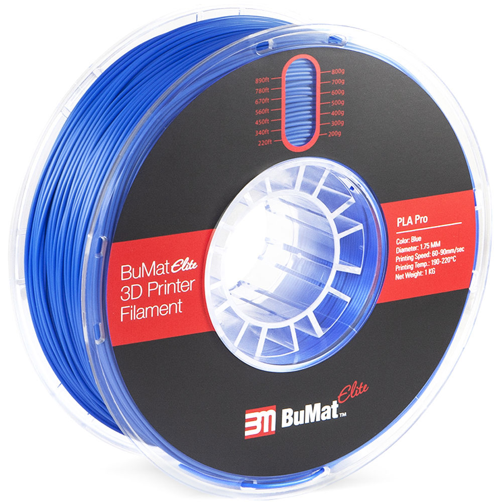 BuMat Elite Professional 1.75mm PLA Filament (1kg, Blue)