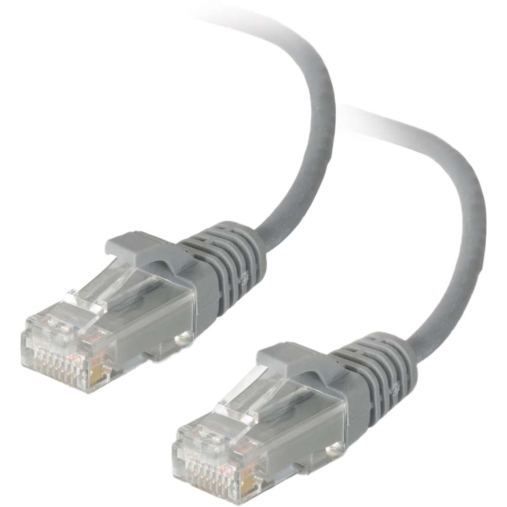 C2G RJ45 Male to RJ45 Male Cat 5e Slim Patch Cable (13', Gray)