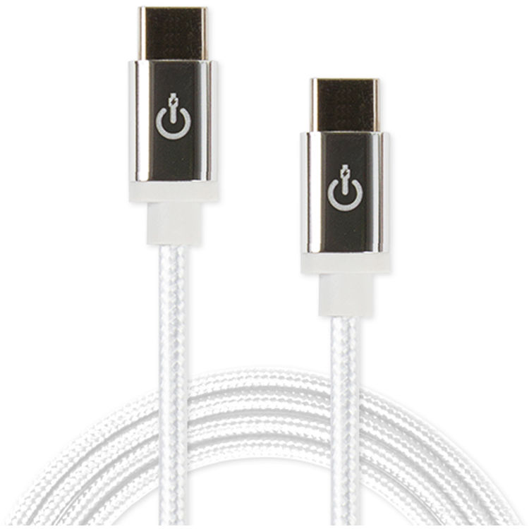 Cablelinx Elite USB Type-C to USB Type-C Braided Cable (72", White)