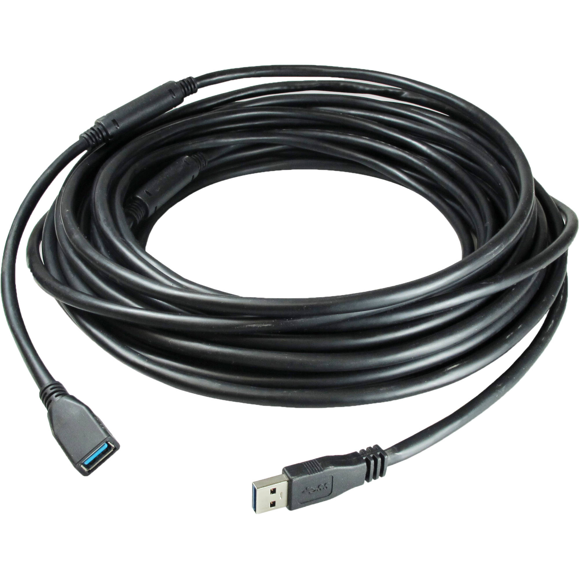 Comprehensive Pro AV/IT Active USB 3.0 Type-A Male to Female Extension Cable with Booster (35', Black)