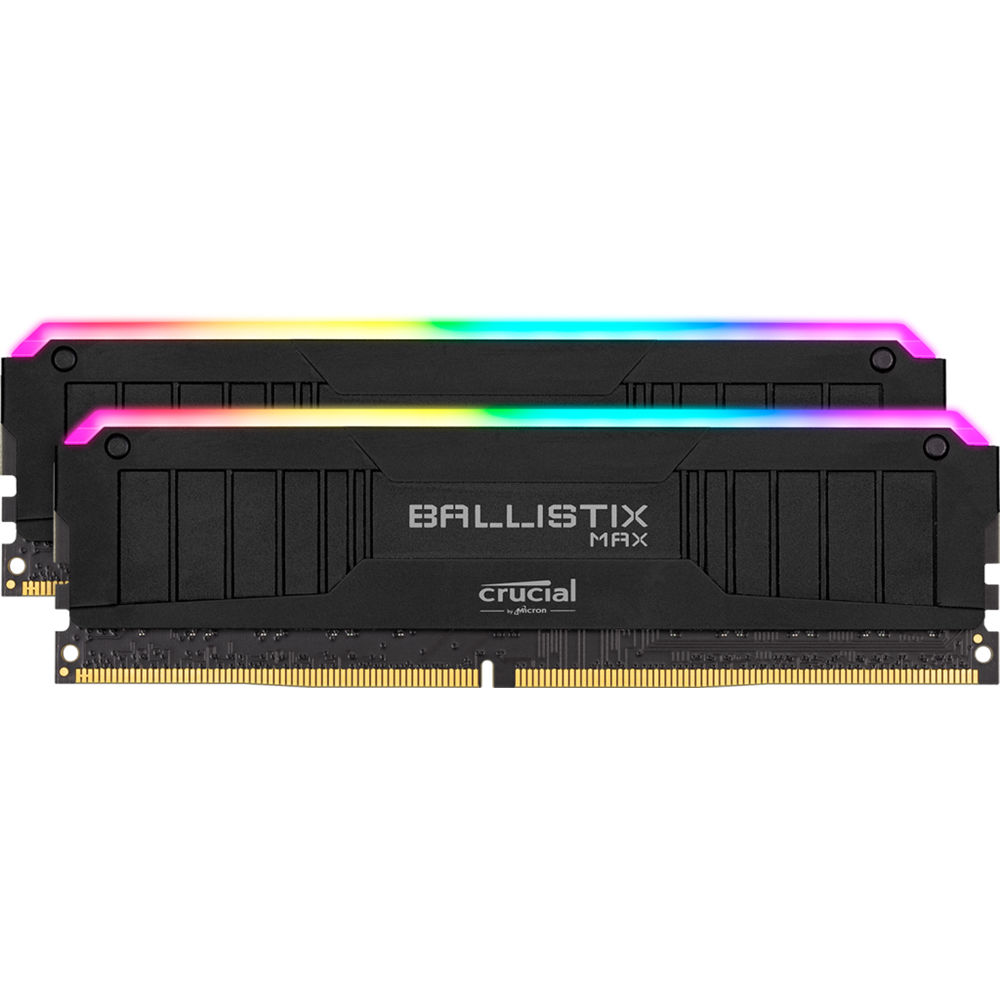 Crucial 32GB Ballistix MAX RGB DDR4 4000 MHz UDIMM Gaming Desktop Memory Kit (2 x 16GB, Black)