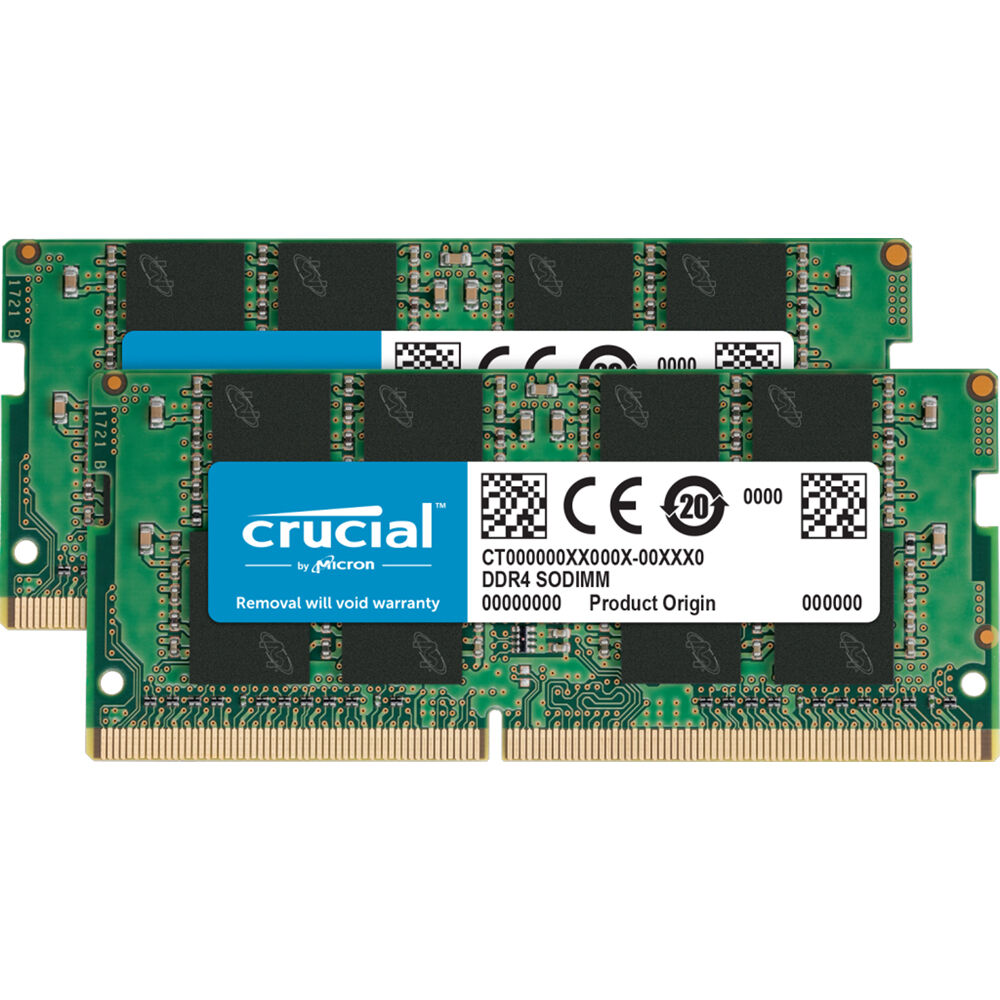 Crucial 16GB Laptop DDR4 2666 MHz SODIMM Memory Kit (2 x 8GB)