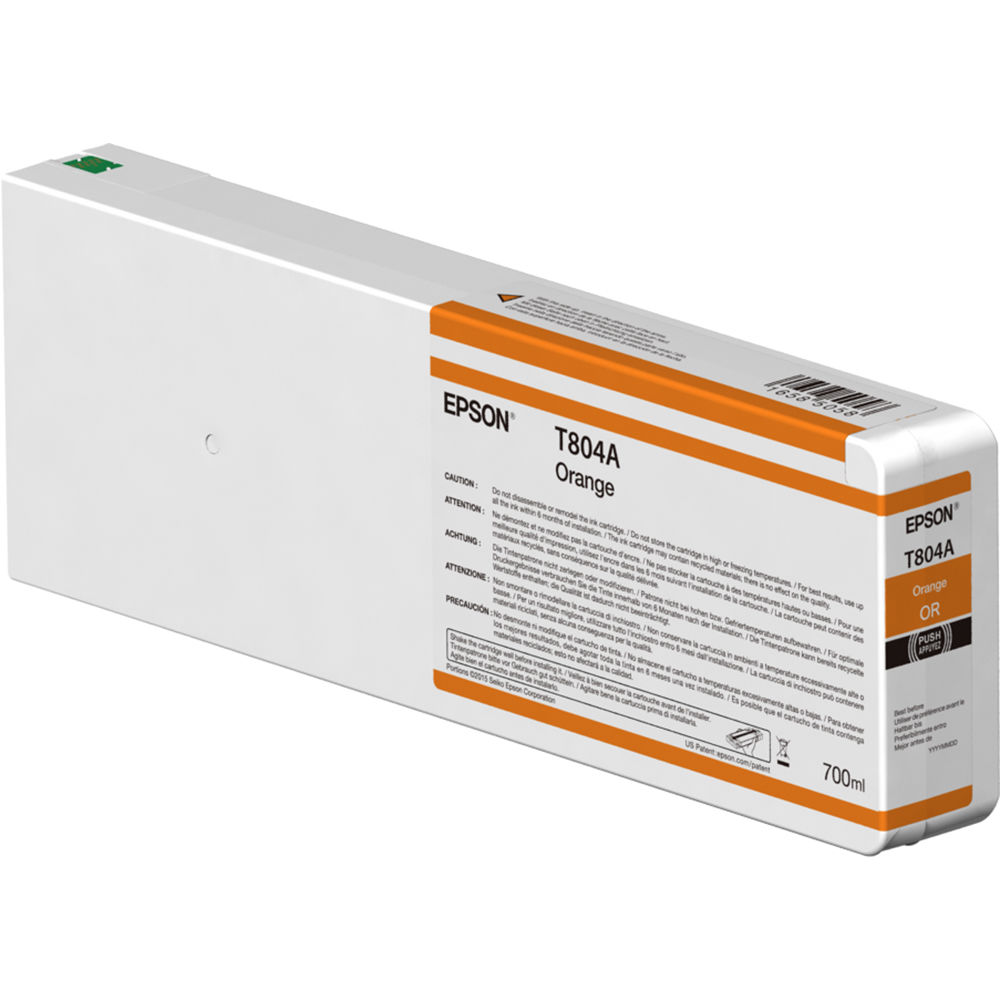 Epson T804A00 UltraChrome HDX Orange Ink Cartridge (700ml)