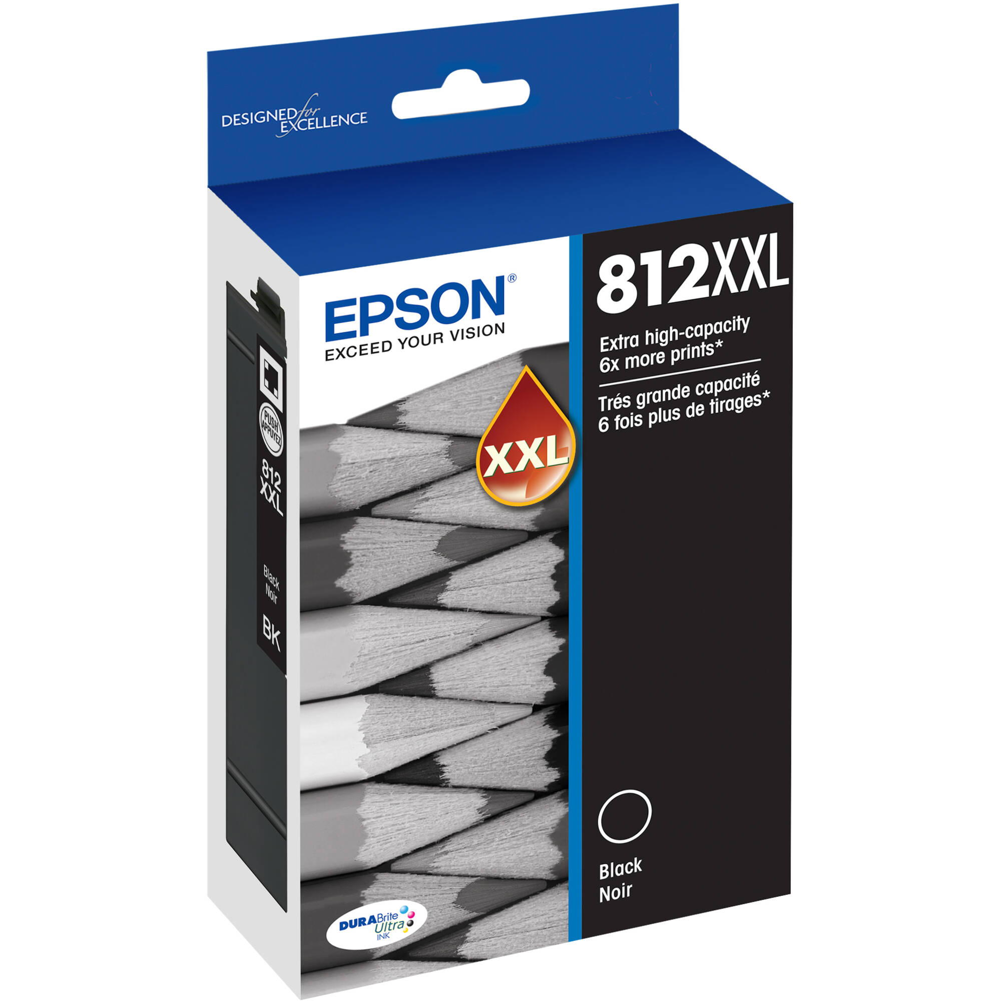 Epson T812 Extra High Capacity Black Ink Cartridge with Sensormatic