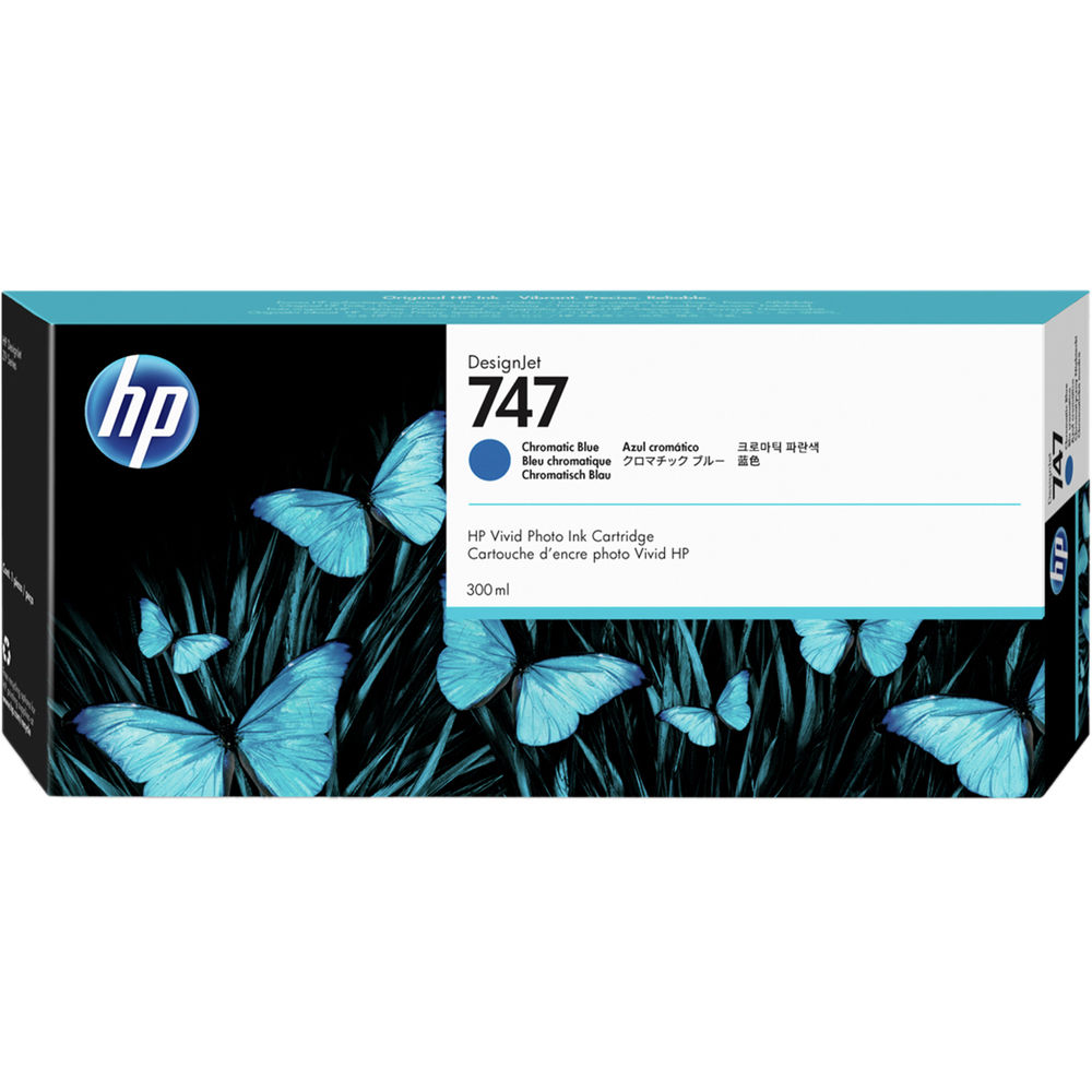 HP 747 DesignJet Chromatic Blue Ink Cartridge (300mL)