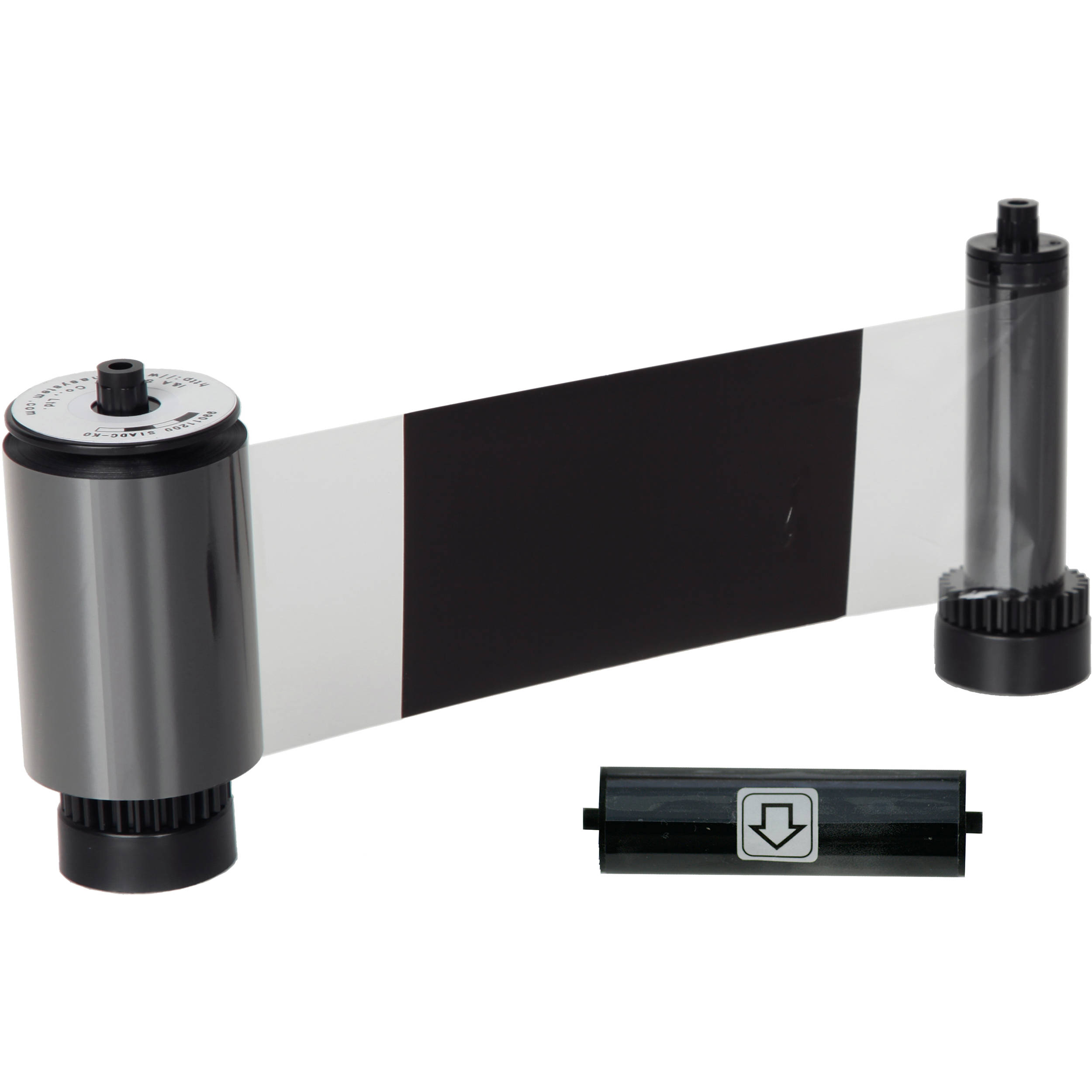 IDP KO Black with Overlay Ribbon for Smart 30 and 50 Series Printers with Cleaning Roller (600 Cards/Roll)