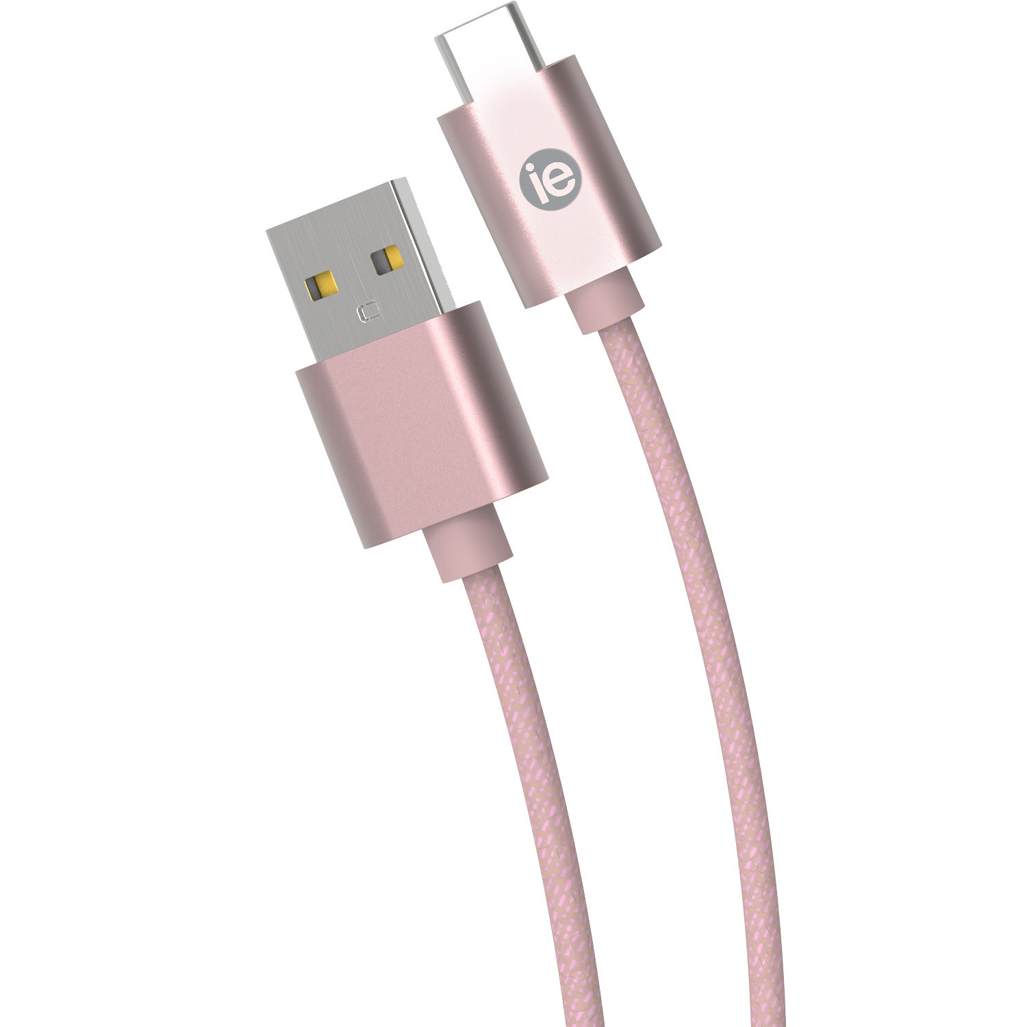 iEssentials Braided USB Type-C Cable (6', Rose Gold)