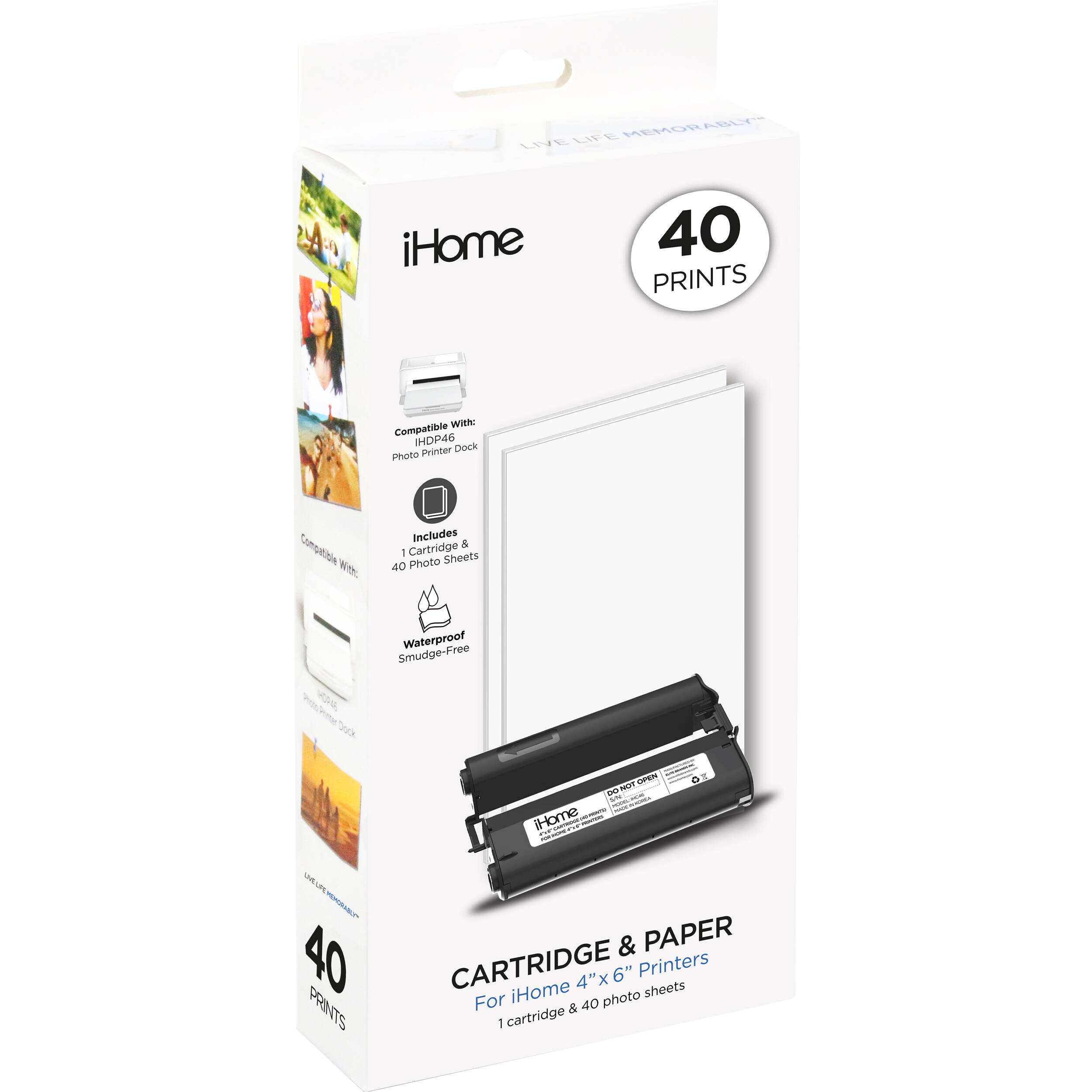iHome iHome Ink + Paper Cartridge (4 x 6", 40 Prints)