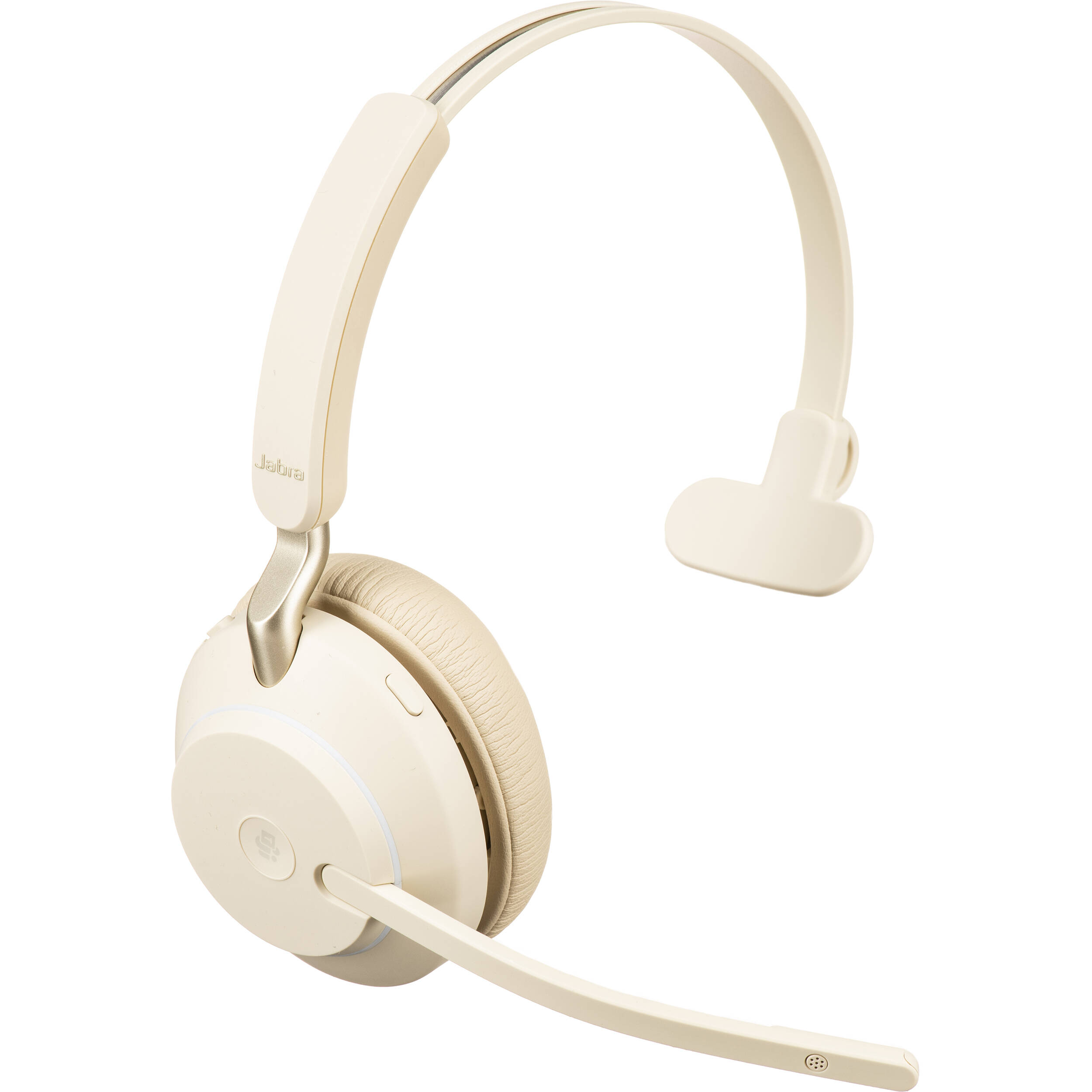 Jabra Evolve2 65 Mono Wireless On-Ear Headset (Microsoft Teams, USB Type-C, Beige)