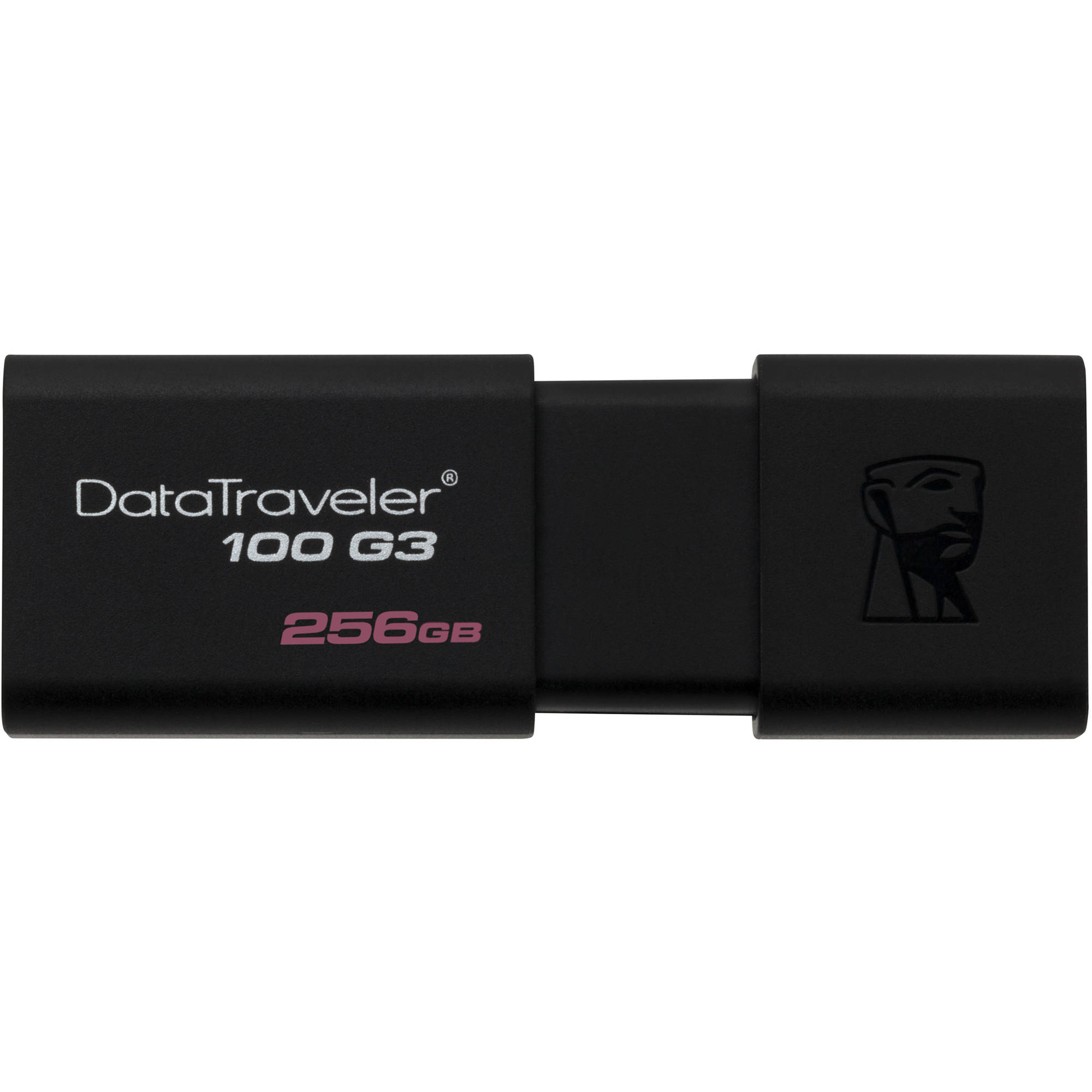 Kingston 256GB Data Traveler 100 G3 USB 3.0 Flash Drive (Black)