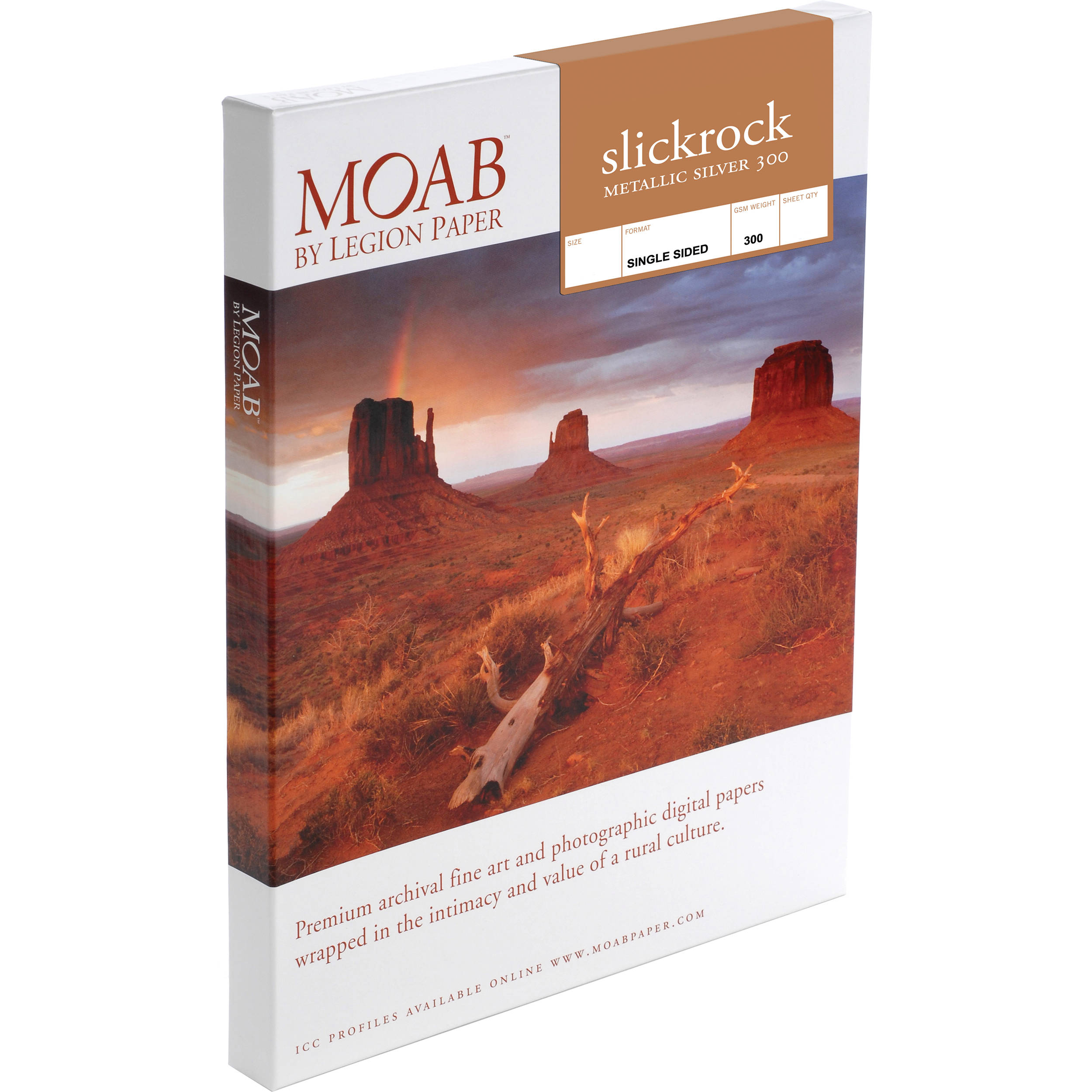Moab Slickrock Metallic Silver 300 Archival Inkjet Paper (8.5 x 11.0", 100 Sheets)
