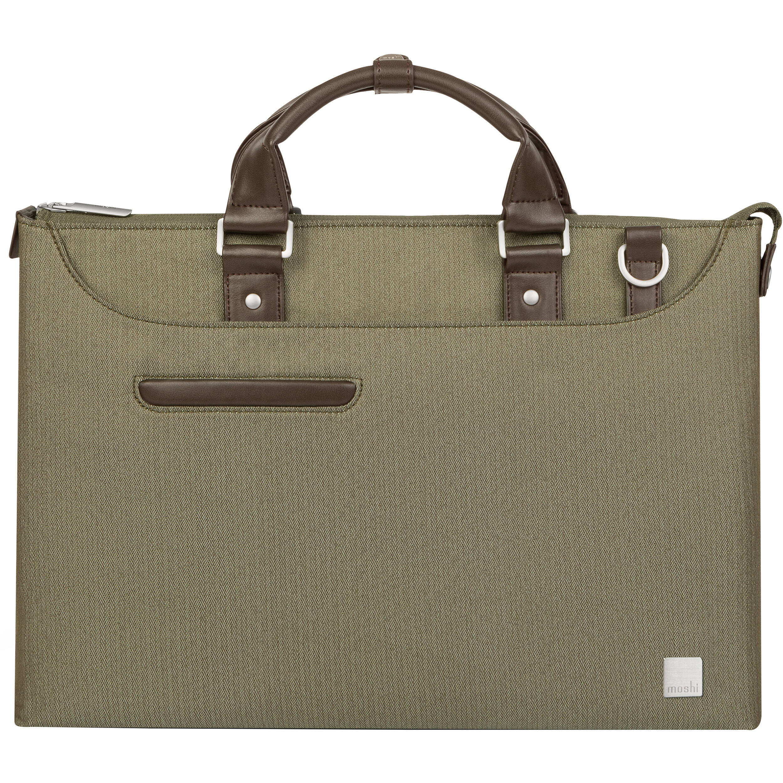 Moshi Urbana Lite Briefcase for 13" Laptop and Tablet (Herringbone Green)