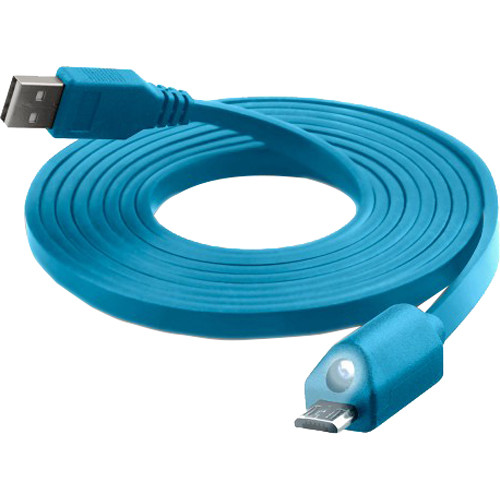 Naztech Micro-USB LED Charge & Sync Cable 6' (Blue)