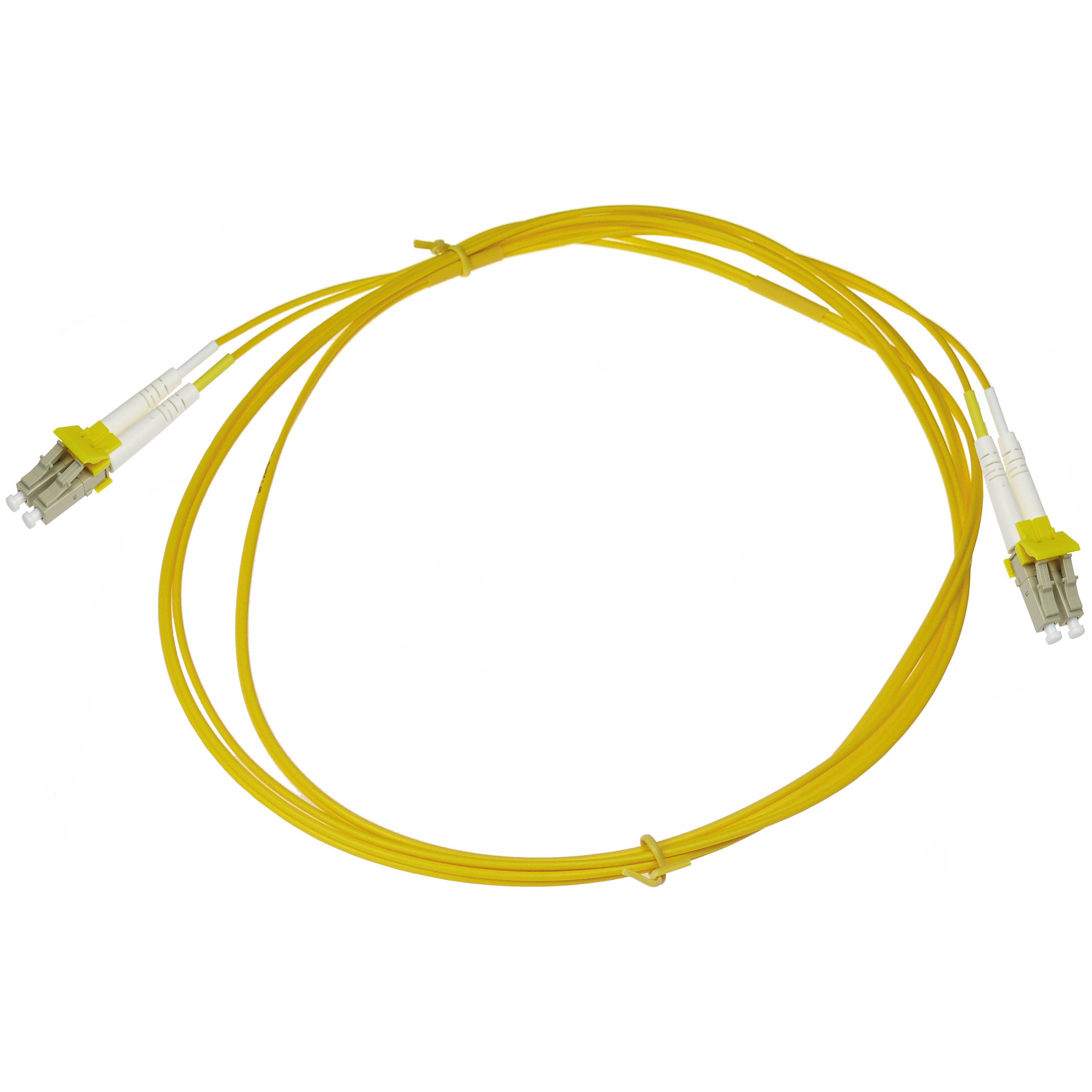 NTW net-Lock LC/LC Fiber Patch Cable OS1 Single Mode 9/125 (6.6', Yellow)