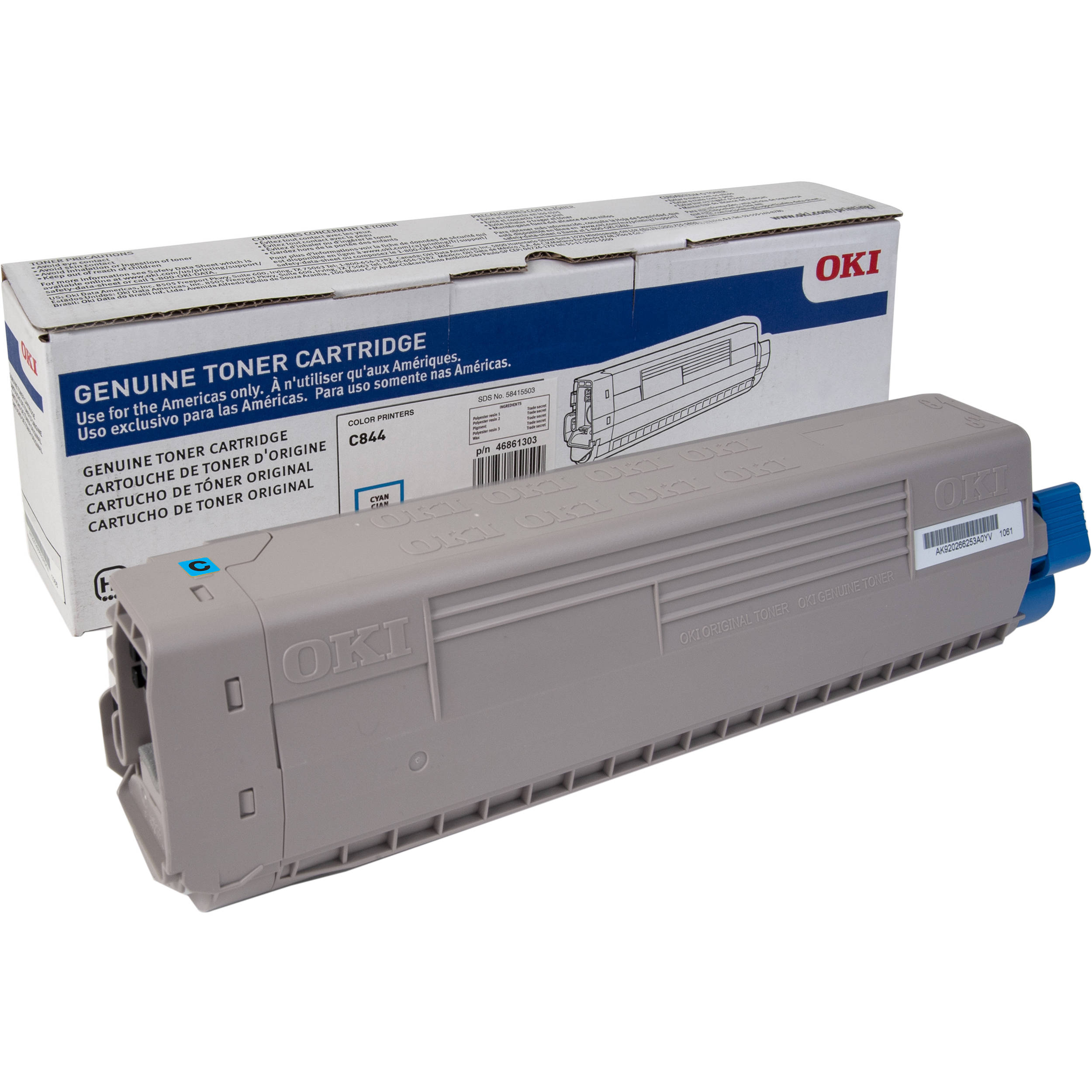 OKI Cyan Large-Capacity Toner Cartridge for C844dnw Color Printer