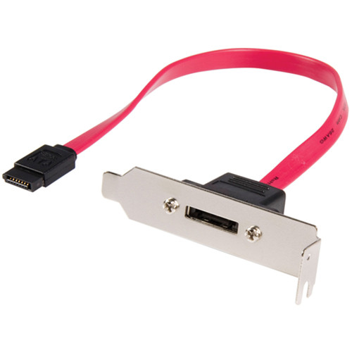 StarTech 1' (0.3m) Low-Profile SATA to eSATA Plate Adapter (Red)