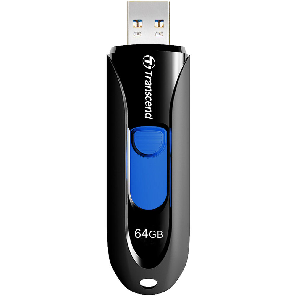 Transcend 64GB JetFlash 790 USB 3.0 Flash Drive (Black)